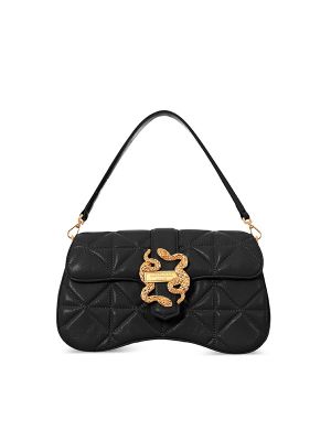 Just Cavalli Quilted Snake-Buckle Cross Body Bag