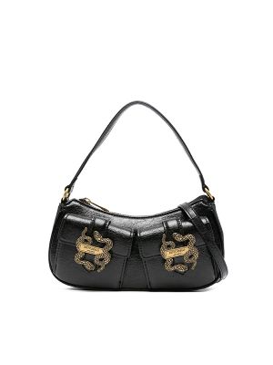 Just Cavalli Snake-Buckle Shoulder Bag