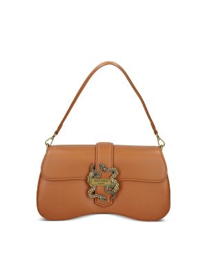 Just Cavalli Snake-Buckle Shoulder Bag
