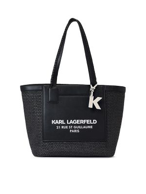 Karl Lagerfeld Rue St-Guillaume Raffia Tote Bag