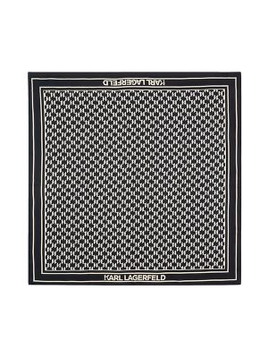 Karl Lagerfeld Monogram-Print Silk Scarf