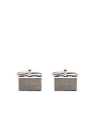 Lanvin Logo-Engraved Polished Cufflinks