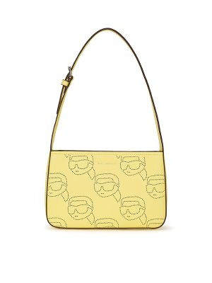 Karl Lagerfeld Ikon Perforated Leather Shoulder Bag