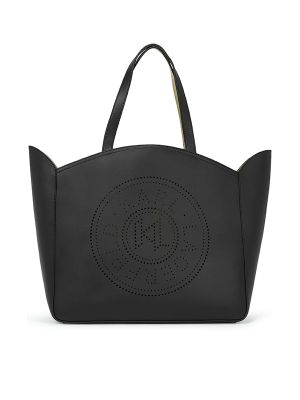 Karl Lagerfeld K/Circle Perforated-Logo Tote Bag