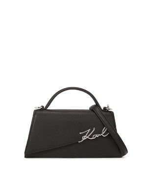 Karl Lagerfeld Signature Slim Leather Tote Bag