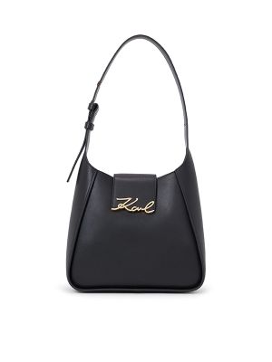Karl Lagerfeld Signature Leather Shoulder Bag