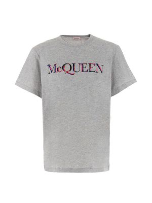 Alexander McQueen Logo-Embroidered Cotton T-Shirt