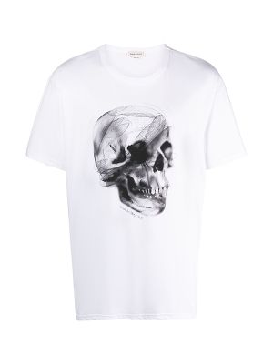 Alexander McQueen Skull-Print Cotton T-Shirt