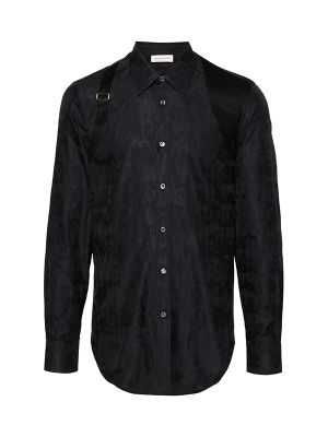 Alexander McQueen Decorative-Buckle Cotton Shirt