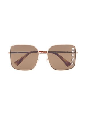 Miu Miu Eyewear Logo-Detail Square-Frame Sunglasses