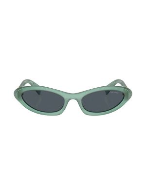 Miu Miu Eyewear Logo-Plaque Oval-Frame Sunglasses