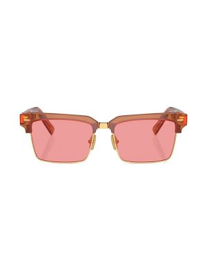 Miu Miu Eyewear Logo-Lettering Square-Frame Sunglasses