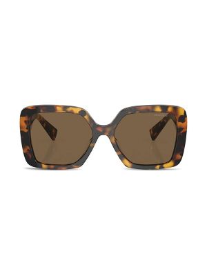 Miu Miu Eyewear Tortoiseshell-Effect Oversize-Frame Sunglasses