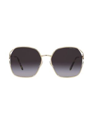 Miu Miu Eyewear Logo Square-Frame Sunglasses