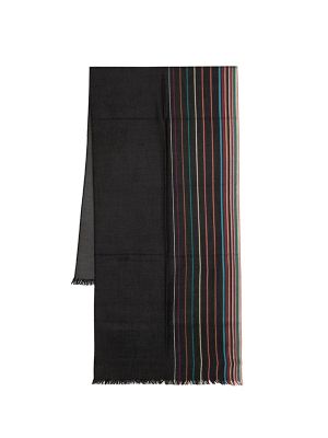 Paul Smith Wool-Silk Signature Stripe Scarf