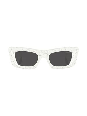 Prada Marble-Print Rectangular-Frame Sunglasses