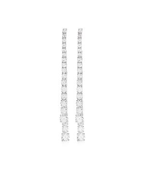 Swarovski Matrix Drop Earrings Silver Tone