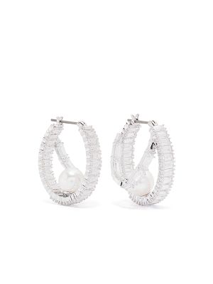 Swarovski Ariana Grande Pearl Hoop Earings