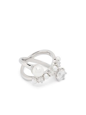 Swarovski Matrix Ring Silver Tone