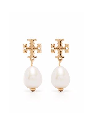 Tory Burch Kira Pearl Double Hoop Earrings
