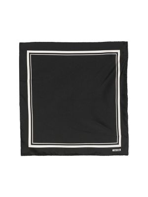 Tom Ford Logo-Print Striped Silk Scarf