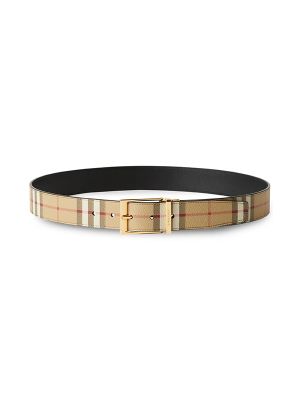 Burberry Logo-Engraved Reversible Belt