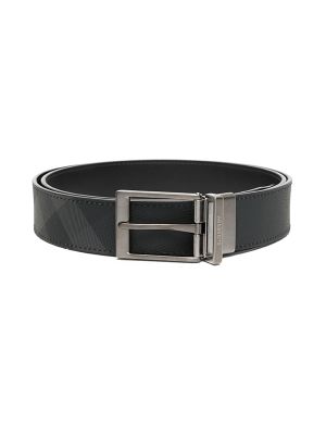 Burberry Reversible Check-Print Leather Belt