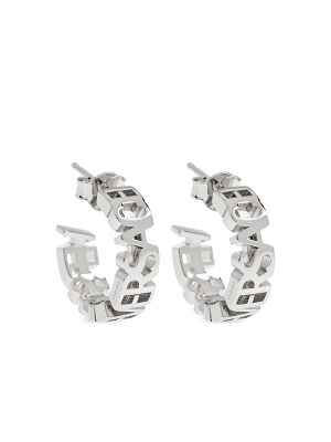 Versace Logo-Lettering Hoop Earrings